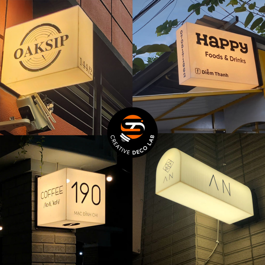 [creativedecolab] Custom hộp đèn mica không viền LED sáng 5 mặt ...