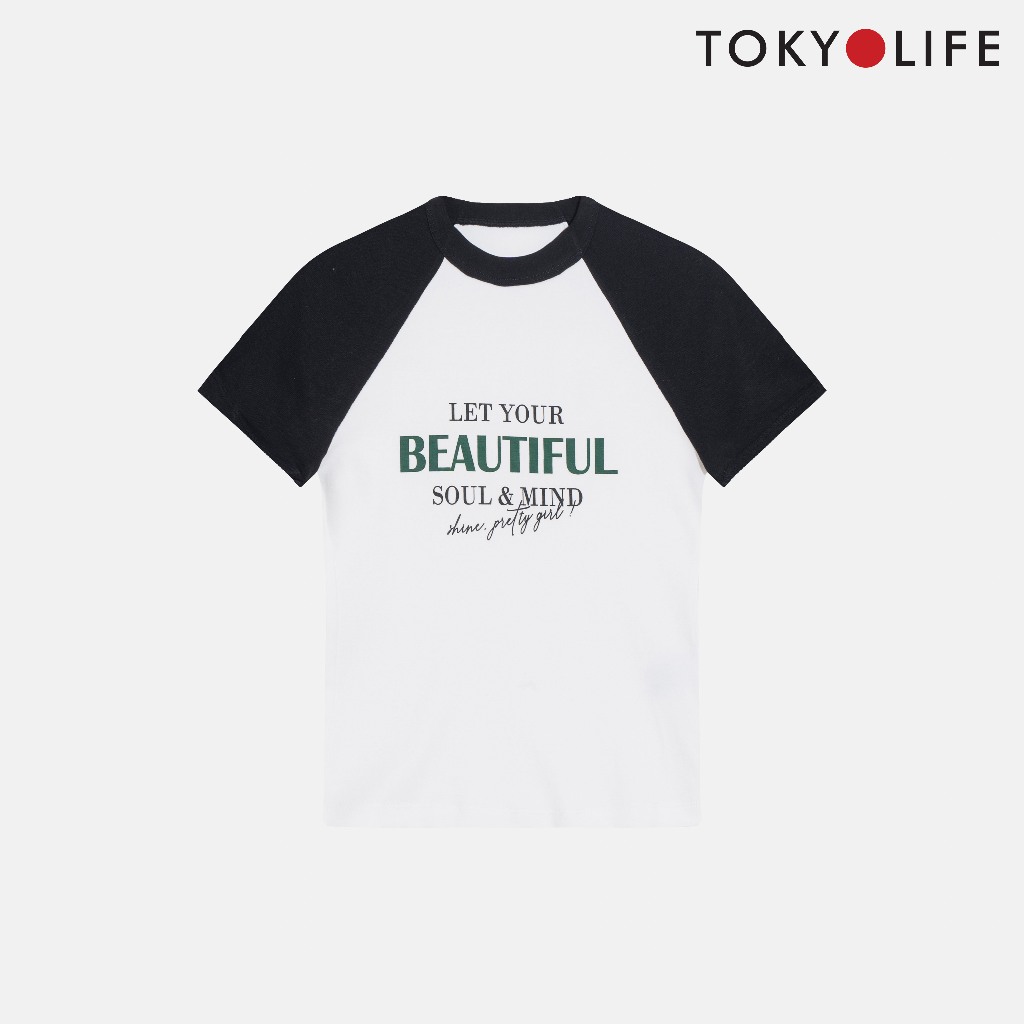 Áo Thun Nữ In Hình Trang Trí Co Giãn Thoải Mái 40003538 - TOKYOLIFE
