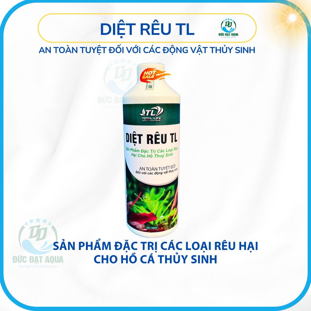 Diệt Rêu TL 100-250-500ML - Hỗ Trợ Phòng Và Xử Lý Rêu Hại Thủy Sinh, AN TOÀN VỚI ĐỘNG VẬT THỦY SINH 5