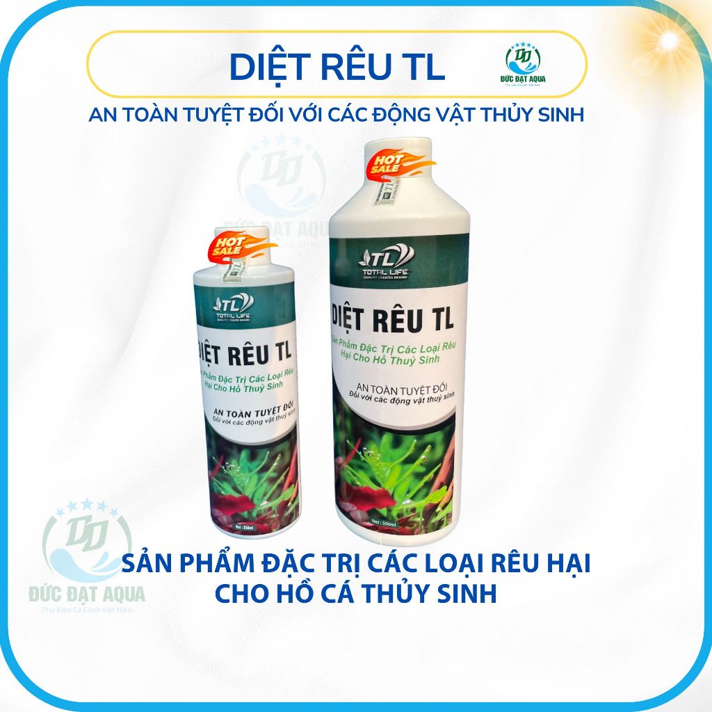 Diệt Rêu TL 100-250-500ML - Hỗ Trợ Phòng Và Xử Lý Rêu Hại Thủy Sinh, AN TOÀN VỚI ĐỘNG VẬT THỦY SINH 7