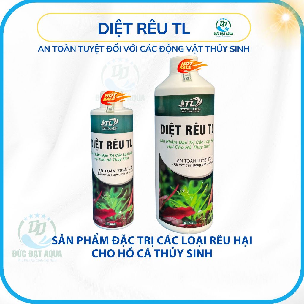 Diệt Rêu TL 100-250-500ML - Hỗ Trợ Phòng Và Xử Lý Rêu Hại Thủy Sinh, AN TOÀN VỚI ĐỘNG VẬT THỦY SINH 6