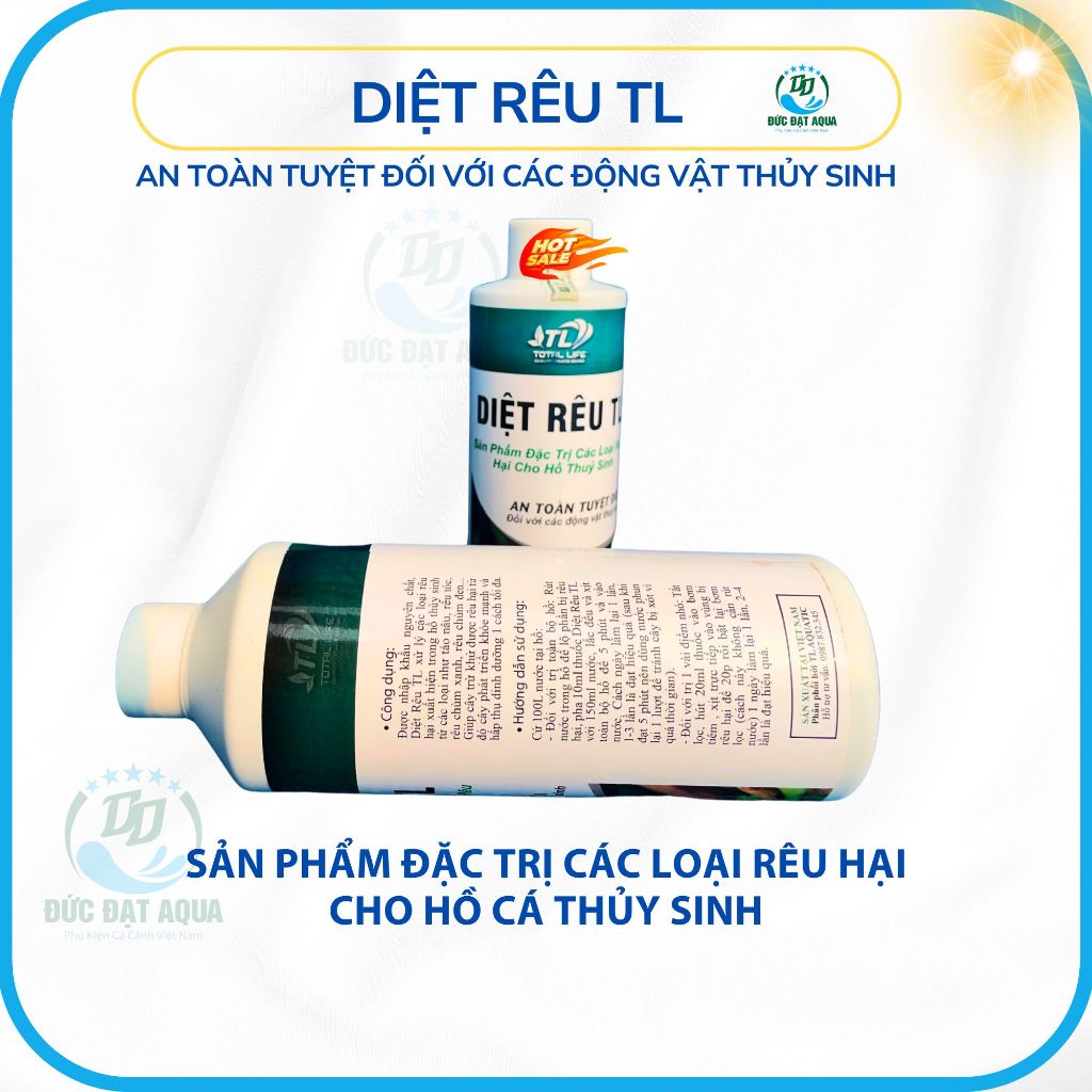 Diệt Rêu TL 100-250-500ML - Hỗ Trợ Phòng Và Xử Lý Rêu Hại Thủy Sinh, AN TOÀN VỚI ĐỘNG VẬT THỦY SINH 3