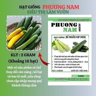 2 Gram - Hạt Giống Bí Ngòi (Thạch Anh + Xanh) Op Mix Phương Nam