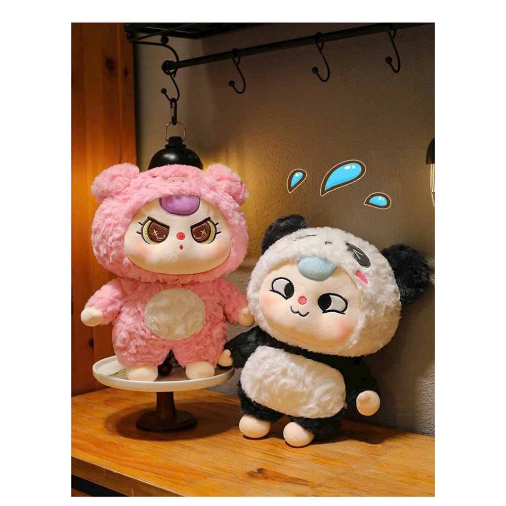 Gâu bông gấu trúc v3 lông xù dễ thương Gấu bông gấu trúc heo cosplay bé ba mắt lé, mắt dora,mắt rưng cao cấp