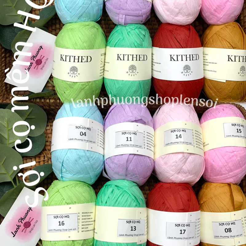 Sợi Cọ Raffia , Sợi Cọ Mềm KITHED Tự Nhiên Móc Túi ,Mũ 40gr | Shopee ...