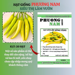 20 Hạt - Hạt Giống Ớt Sừng Vàng Phương Nam