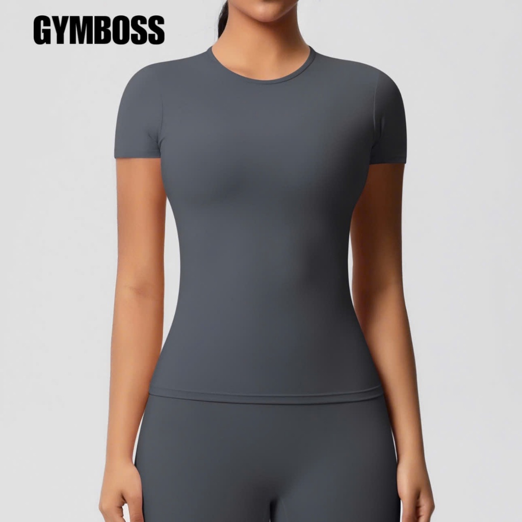 Áo Cộc Thun Nữ Tập Gym,Yoga,Chất Elastane Mềm Mịn Co Giãn Thoải Mái GB237