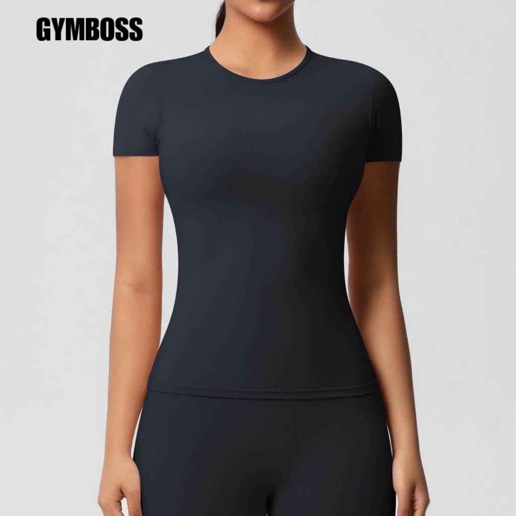Áo Cộc Thun Nữ Tập Gym,Yoga,Chất Elastane Mềm Mịn Co Giãn Thoải Mái GB237