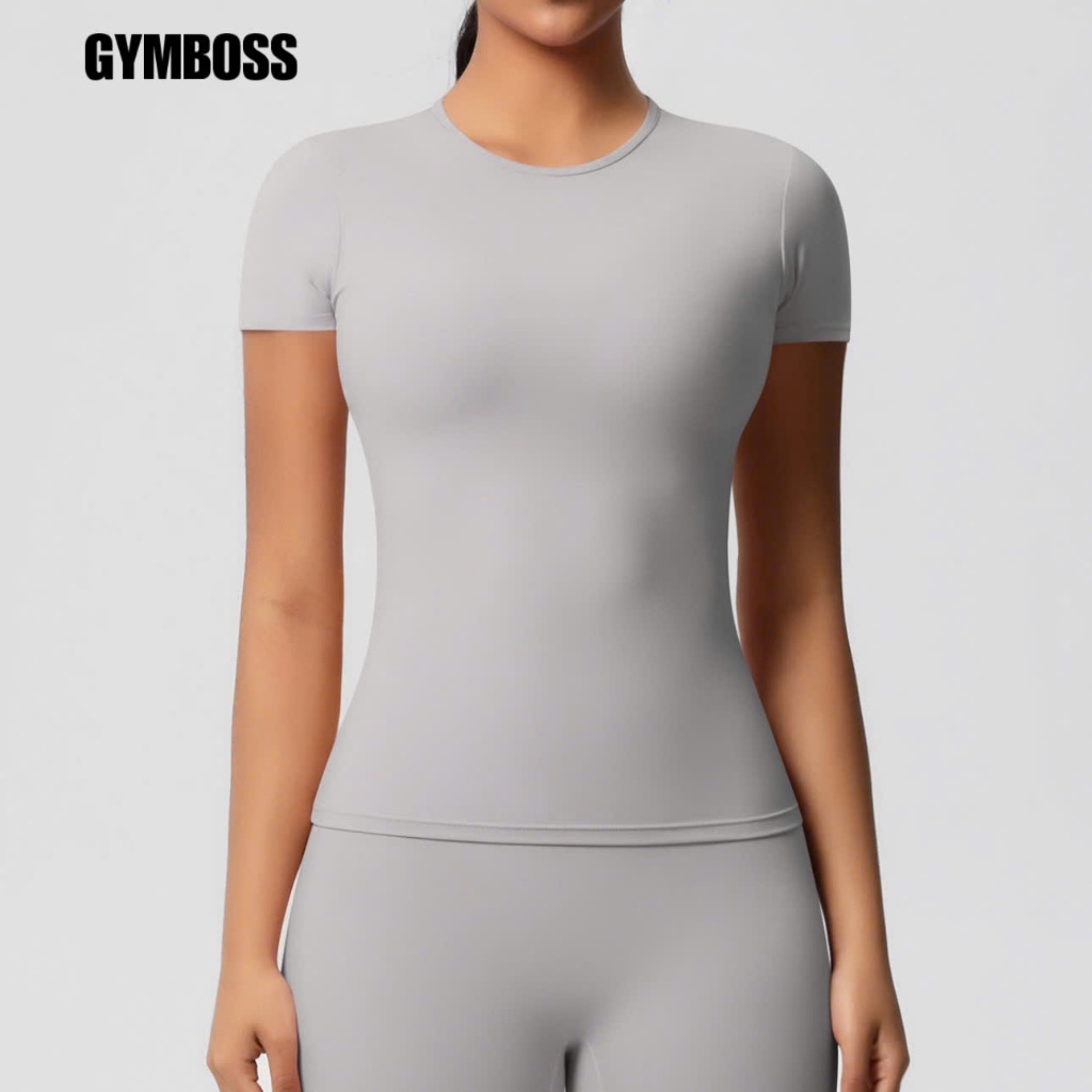 Áo Cộc Thun Nữ Tập Gym,Yoga,Chất Elastane Mềm Mịn Co Giãn Thoải Mái GB237