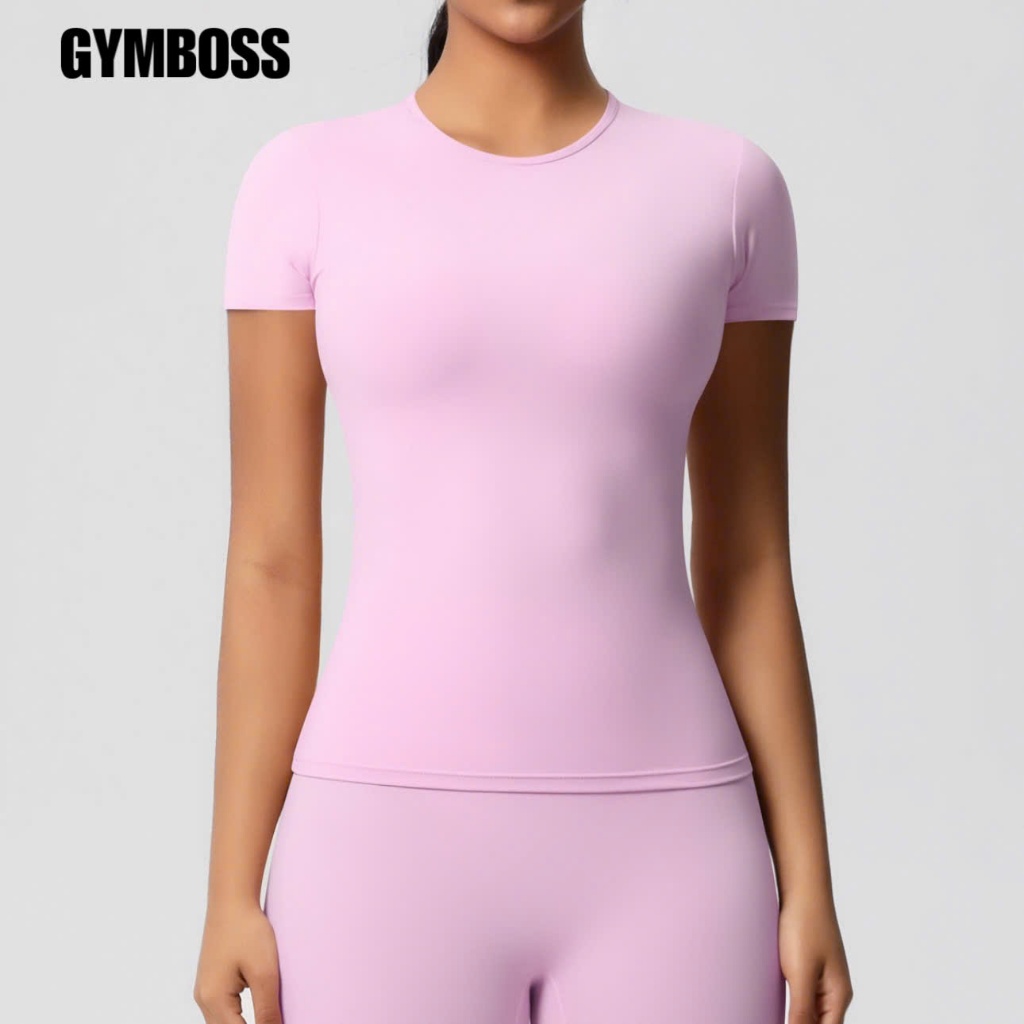 Áo Cộc Thun Nữ Tập Gym,Yoga,Chất Elastane Mềm Mịn Co Giãn Thoải Mái GB237
