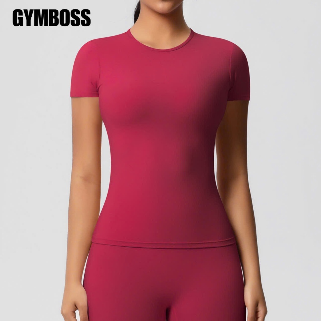 Áo Cộc Thun Nữ Tập Gym,Yoga,Chất Elastane Mềm Mịn Co Giãn Thoải Mái GB237