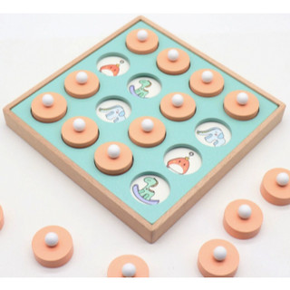 Đồ Chơi Lật Hình Luyện Trí Nhớ Bằng Gỗ Montessori 12 Chủ Đề Xương Rồng Nhỏ