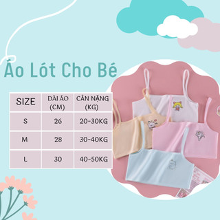 Áo Lá Cotton Cho Bé Gái Tuổi Dậy Thì Hình Con Vật Ngộ Nghĩnh, Áo Lót Mềm Thoáng Khí Cho Bé Năng Động King Shop B-402