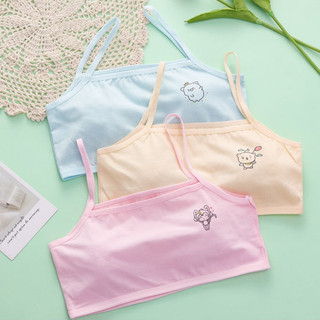 Áo Lá Cotton Cho Bé Gái Tuổi Dậy Thì Hình Con Vật Ngộ Nghĩnh, Áo Lót Mềm Thoáng Khí Cho Bé Năng Động King Shop B-402