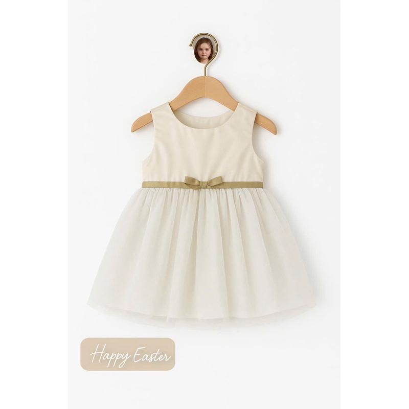 Váy Đầm Bé Gái C6513 Xuất Dư Sát Nách Size 6M (4-6kg) Phong Cách Công Chúa Nhí