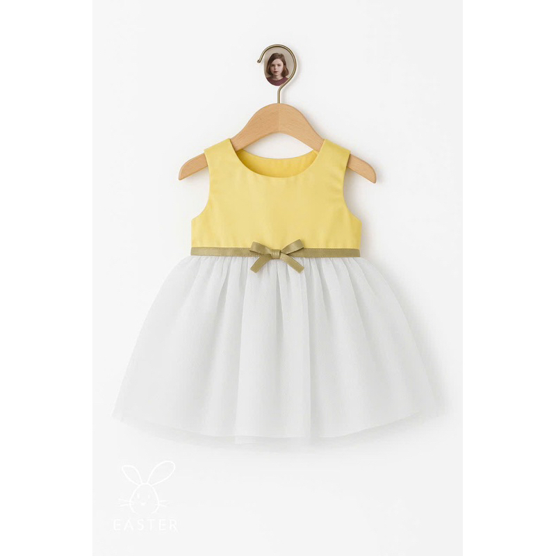 Váy Đầm Bé Gái C6513 Xuất Dư Sát Nách Size 6M (4-6kg) Phong Cách Công Chúa Nhí