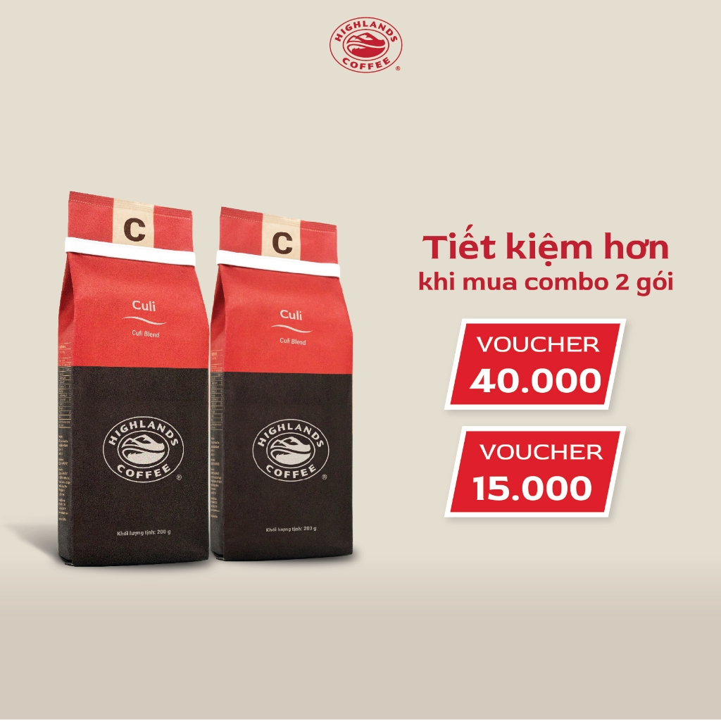 Ảnh Cà Phê Rang Xay Culi Highlands Coffee 200g/gói 1