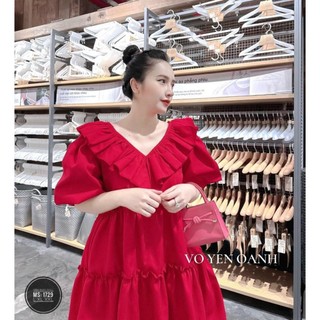 (SALE NGHĨ BÁN) Đầm tầng dáng xòe phom babydoll 60-90kg bầu bon chen