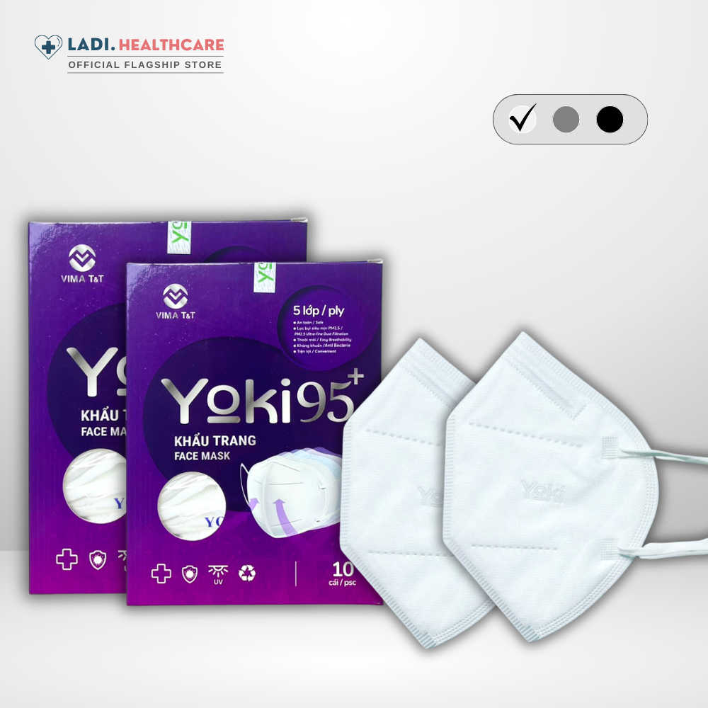 Khẩu trang N95 Yoki 5 lớp kháng khuẩn chuẩn y tế hàng chính hãng công ty