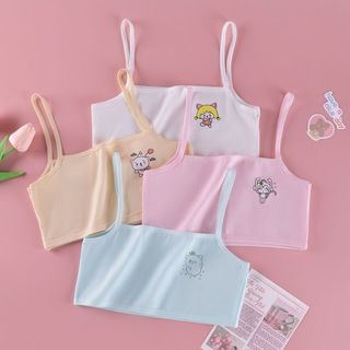Set 4 Áo Lá Cotton Cho Bé Gái Tuổi Dậy Thì (Size 20-50Kg), Áo Lót Mềm Thoáng Khí  King Shop B-402