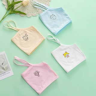 Set 4 Áo Lá Cotton Cho Bé Gái Tuổi Dậy Thì (Size 20-50Kg), Áo Lót Mềm Thoáng Khí  King Shop B-402