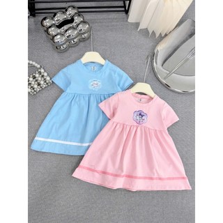 V19 Váy bé gái Kuromi Họa Tiết Đầm Bé Gái Tay Ngắn Đầm Công Chúa Cho Bé size 10-30kg