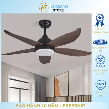 Quạt Đèn Trần Trang Trí LumiFan, Sải Cánh 132cm, Quạt Trần Đèn Decor, Quạt Trần Trang Trí - HÀNG CHÍNH HÃNG