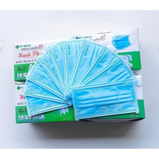Khẩu trang y tế 4 lớp kháng khuẩn. Hộp 50 cái