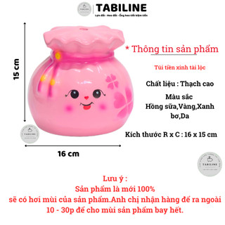 Heo đất ống tiết kiệm tiền túi tiền xinh tài lộc size vừa lỗ tròn LD99 - TABILINE