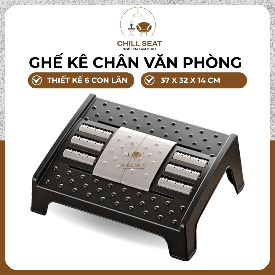 Ghế Kê Chân Văn Phòng Ghế Kê Chân Massage Công Thái Học Thiết Kế 6 Con Lăn Ghế Gác Chân Văn Phòng