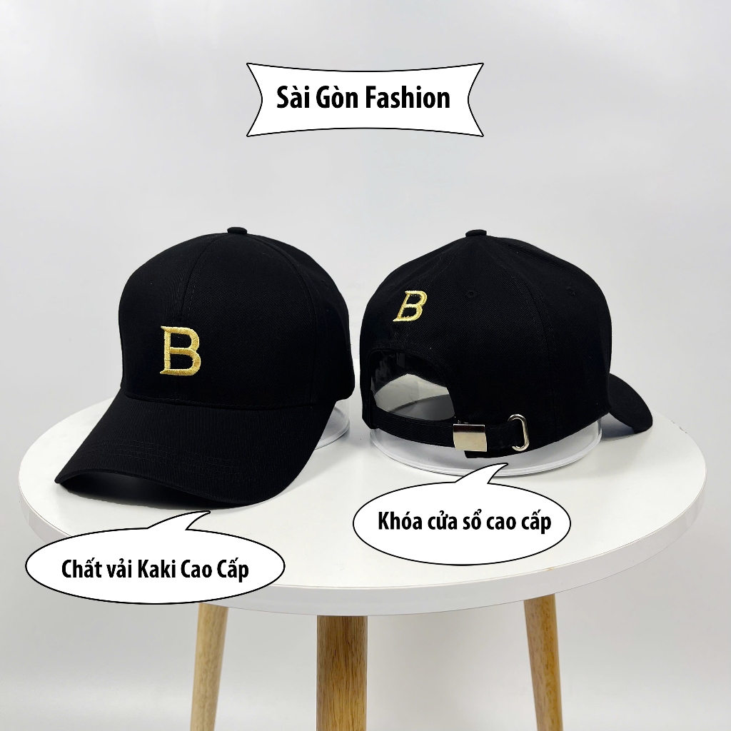 Mũ lưỡi trai thêu chữ cái | Nón kết chất Kaki Cao Cấp form Unisex Nam Nữ