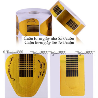 Cuộn Giấy Form Đắp Bột Gel 2 Size (Nhỏ và Lớn) – Phụ Kiện Làm Móng Chuyên Nghiệp