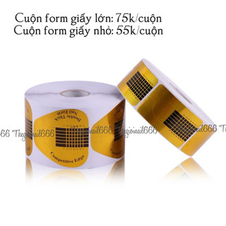 Cuộn Giấy Form Đắp Bột Gel 2 Size (Nhỏ và Lớn) – Phụ Kiện Làm Móng Chuyên Nghiệp