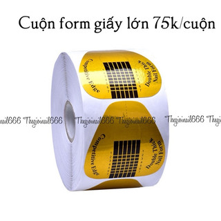 Cuộn Giấy Form Đắp Bột Gel 2 Size (Nhỏ và Lớn) – Phụ Kiện Làm Móng Chuyên Nghiệp