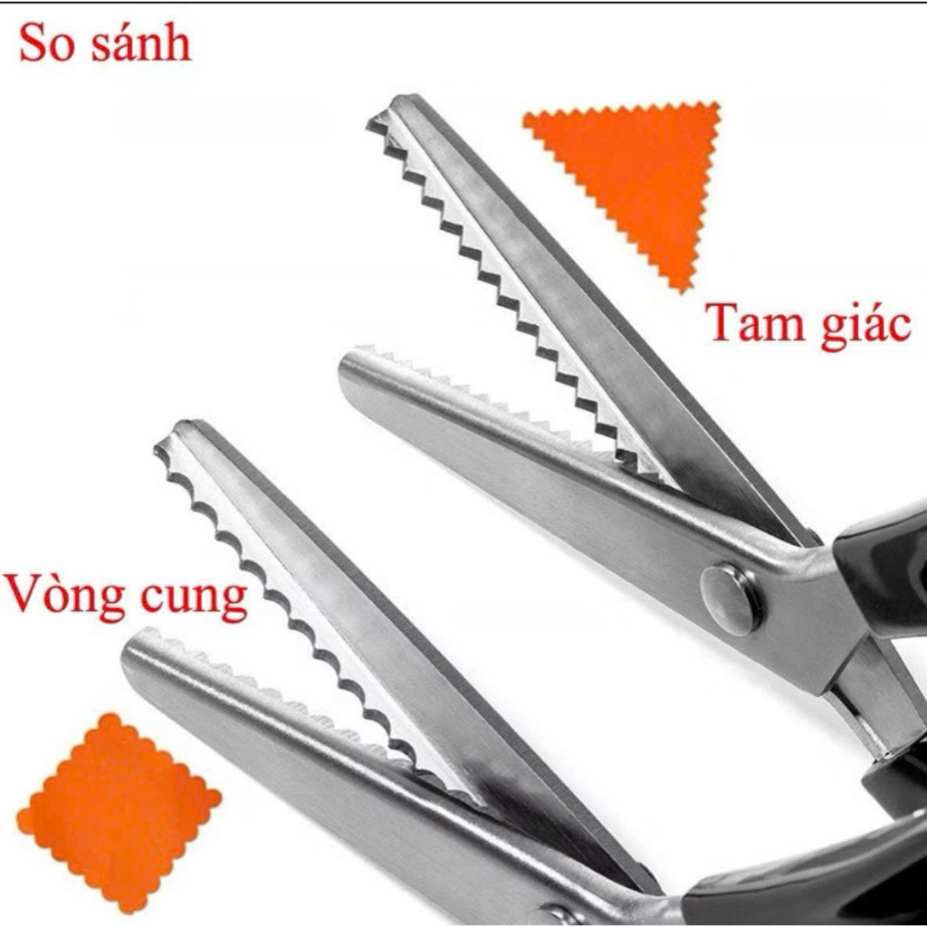 Kéo răng cưa , kéo viền vải TC-230 chống tưa xù HÀNG NHẬP KHẨU CAO CẤP, RẺ VÔ ĐỊCH