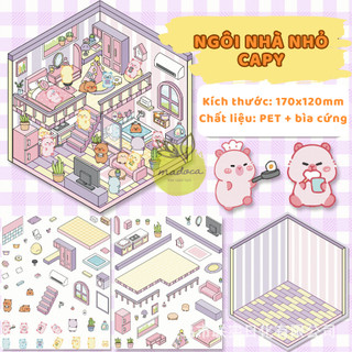 [TỔNG HỢP] Sticker 3D Chủ Đề Capybara, Thú Cưng, Cửa Hàng Mini - Dán Sổ Tay, Điện Thoại, Decor Cute
