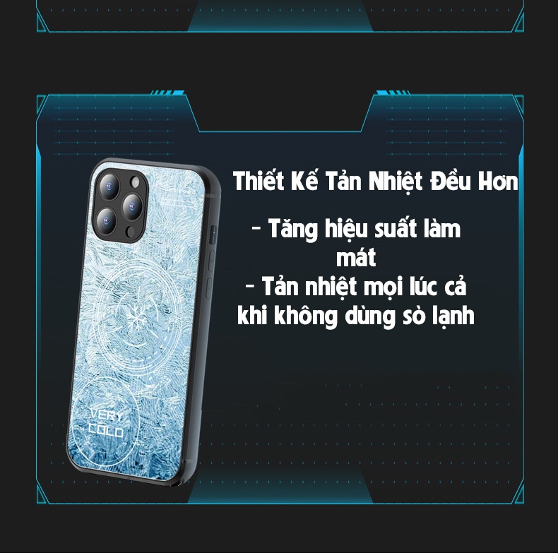Ốp Lưng Tản Nhiệt, Ốp Điện Thoại Làm Mát Cho Táo XS-14PRM Có Hỗ Trợ Từ Tính Cooling Amor Chống Nước