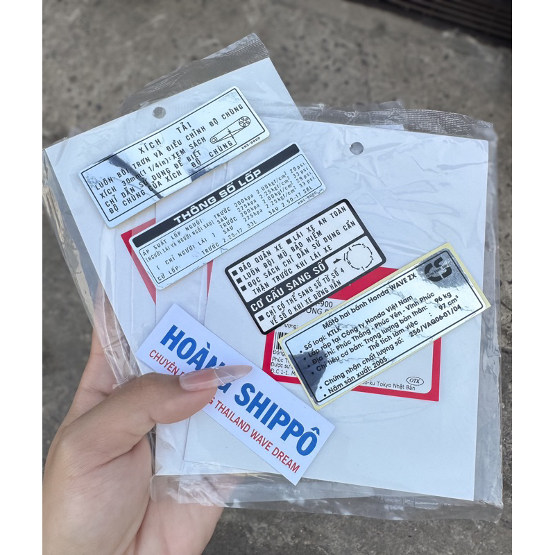 Bộ 4 miếng tem thông số wave Zx chính hãng | Shopee Việt Nam