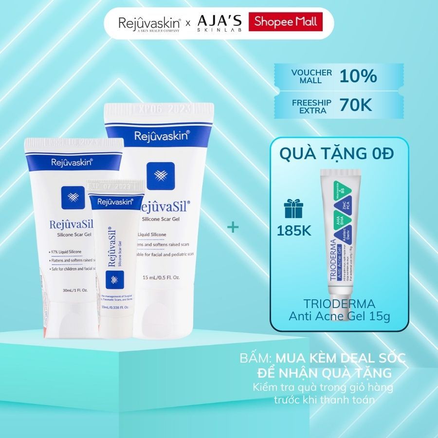 Ảnh Gel ngăn ngừa, làm xẹp sẹo lồi, phì đại Rejuvasil REJUVASKIN 10ml/ 15ml/ 30ml- AJA'S SKINLAB 1
