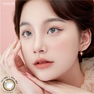 Kính áp tròng VIVIMOON LENS cận nâu rêu tự nhiên cho mắt thở Wit Brown 6 tháng