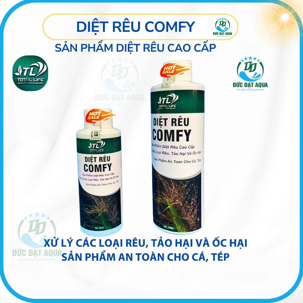 Diệt Rêu Hại COMFY -, Xử Lý Tất Cả Rêu Hại, AN TOÀN CHO CÁ VÀ TÉP CẢNH
