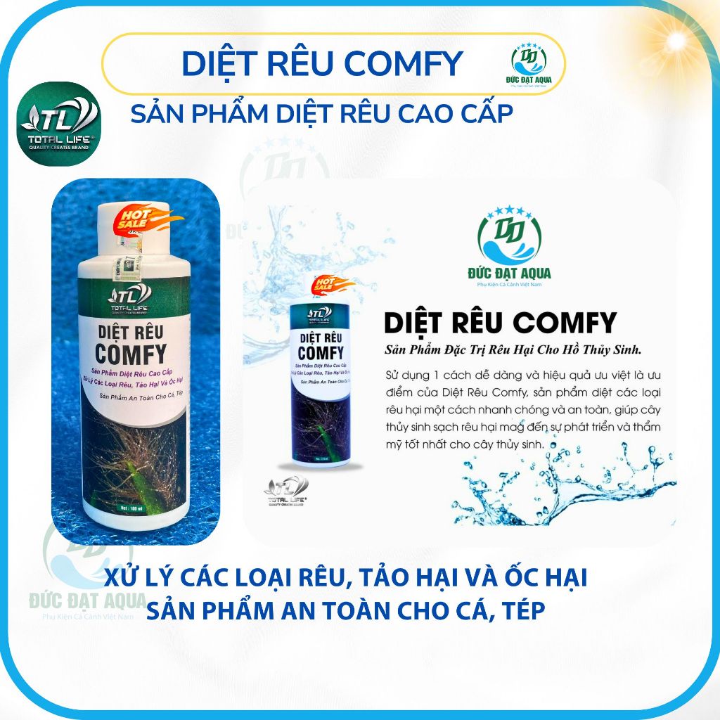 Diệt Rêu Hại COMFY -, Xử Lý Tất Cả Rêu Hại, AN TOÀN CHO CÁ VÀ TÉP CẢNH 4