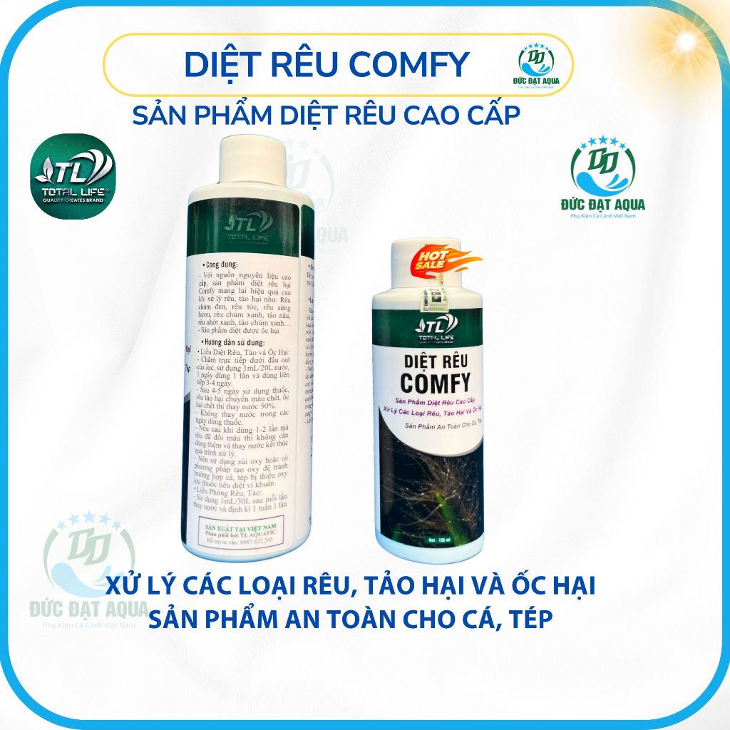 Diệt Rêu Hại COMFY -, Xử Lý Tất Cả Rêu Hại, AN TOÀN CHO CÁ VÀ TÉP CẢNH 3