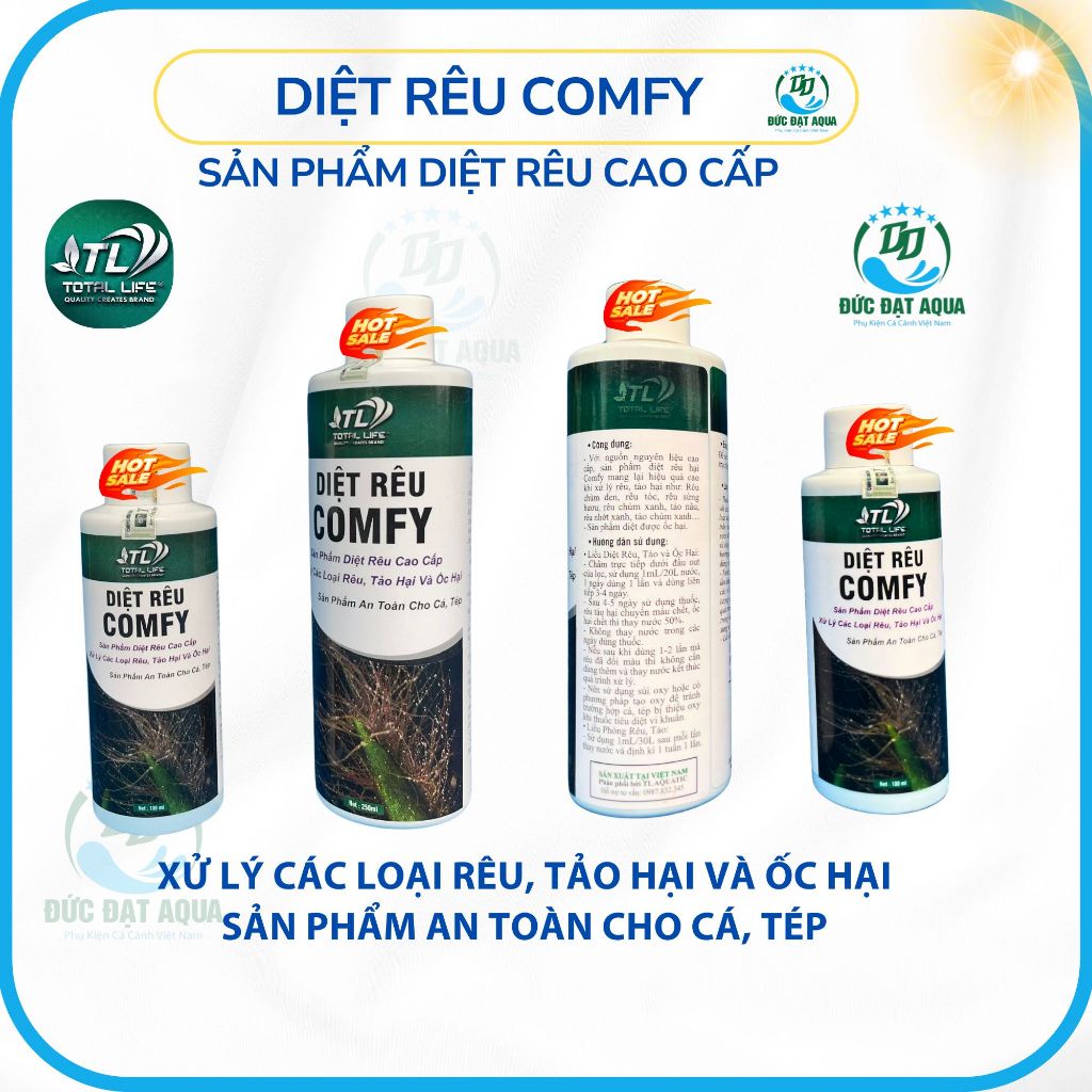Diệt Rêu Hại COMFY -, Xử Lý Tất Cả Rêu Hại, AN TOÀN CHO CÁ VÀ TÉP CẢNH 9