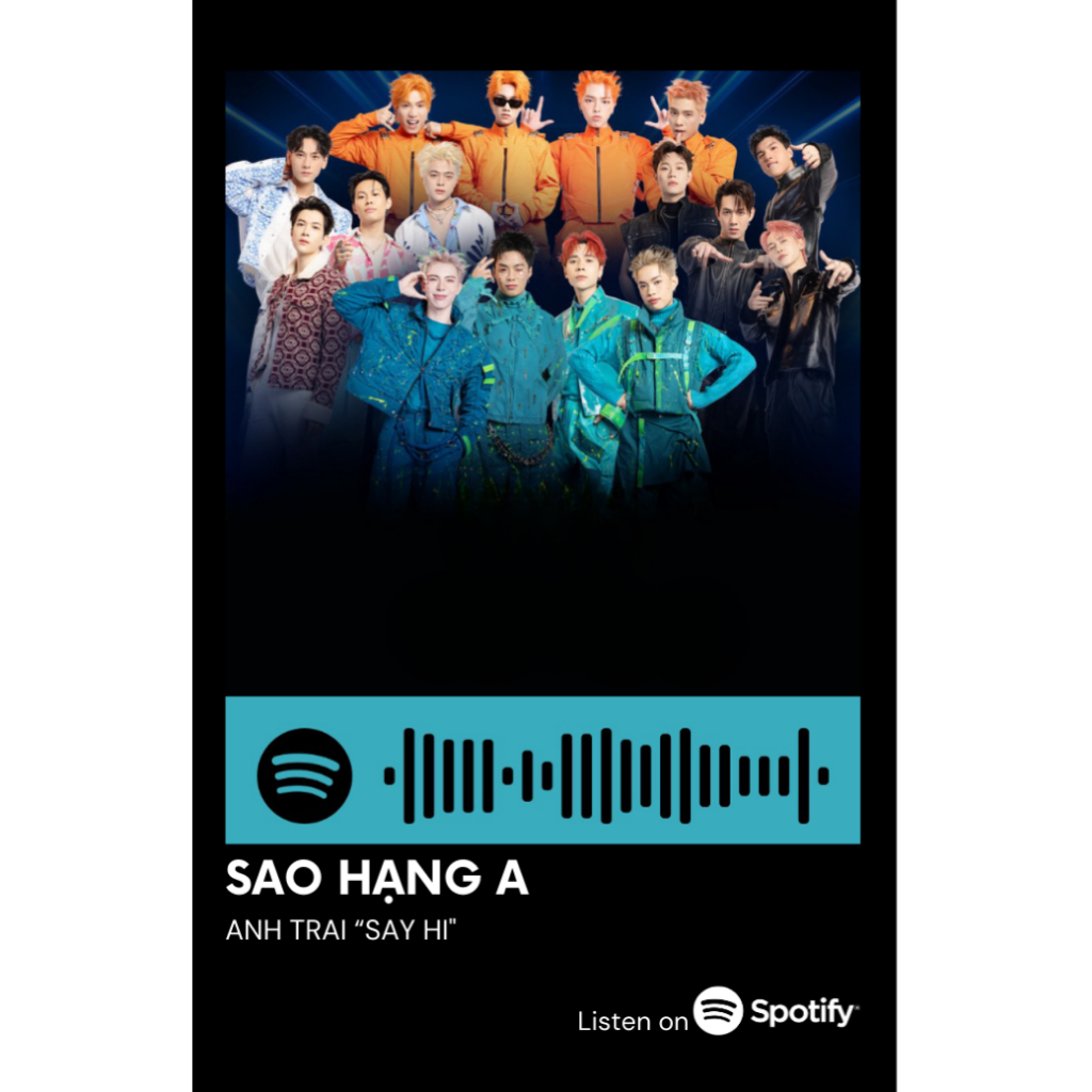 [Vui lòng đặt từ 2c]Thẻ Spotify chương trình Anh Trai Say Hi ( đọc mô tả )