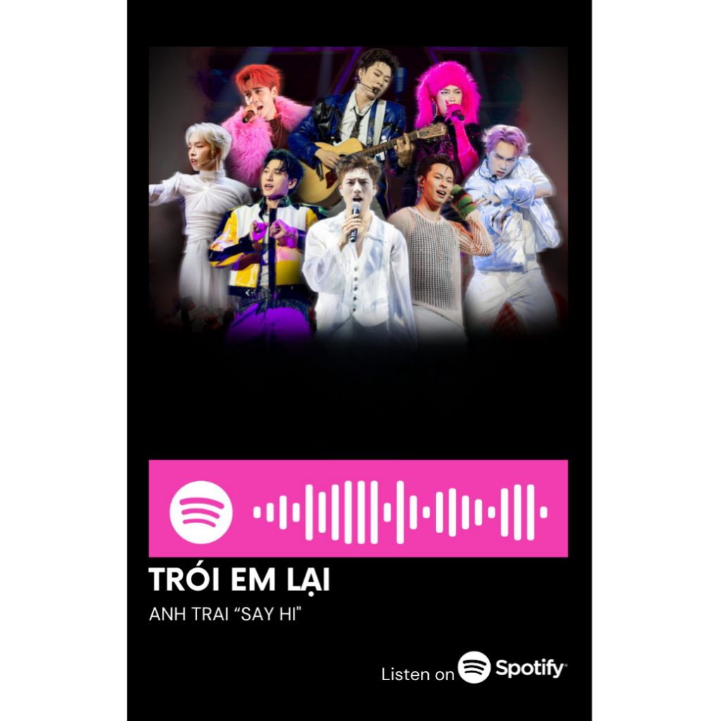 [Vui lòng đặt từ 2c]Thẻ Spotify chương trình Anh Trai Say Hi ( đọc mô tả )