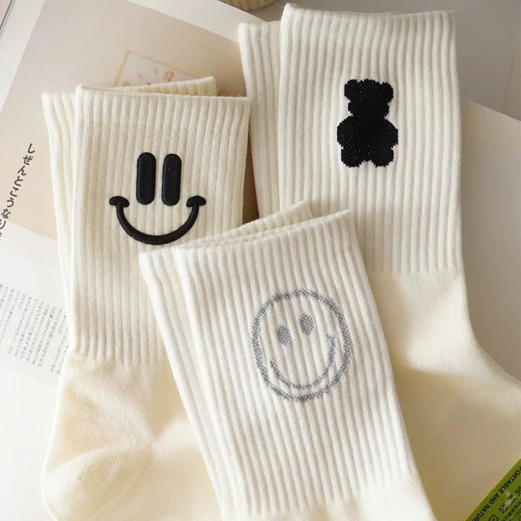 Tất vớ cổ cao phong cách unisex basic, chất liệu cotton co giãn 4 chiều thoáng khí - Ekiu Shop
