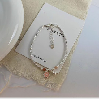 Vòng Tay Nữ Bạc 925 PJN Charm Hoa Hạt Xinh Xắn 2 Màu, Phù Hợp Với Mọi Phong Cách Thời Trang VT04