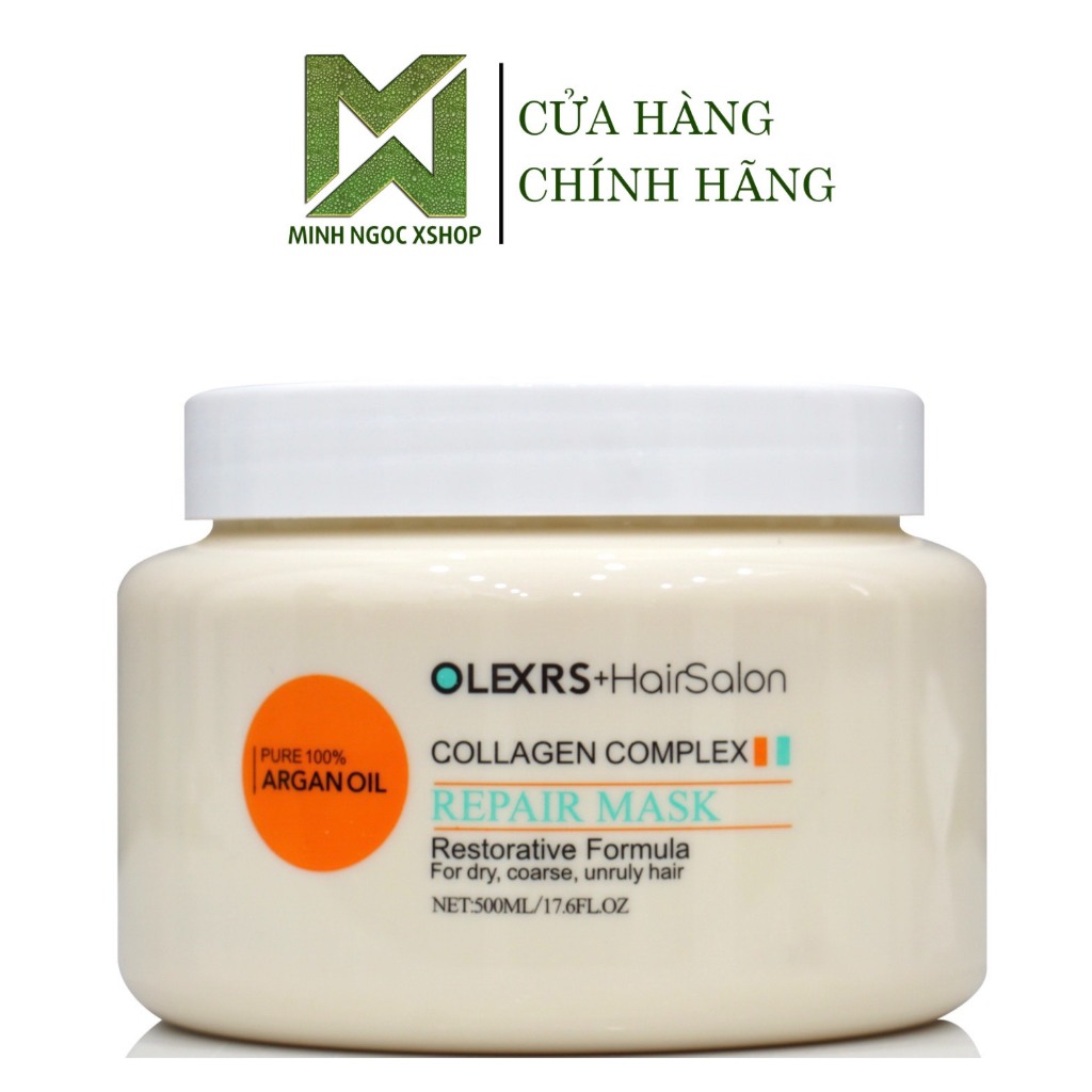 Ảnh Kem ủ tóc phục hồi siêu mượt Olexrs Hair Salon Collagen Complex 500ML 1