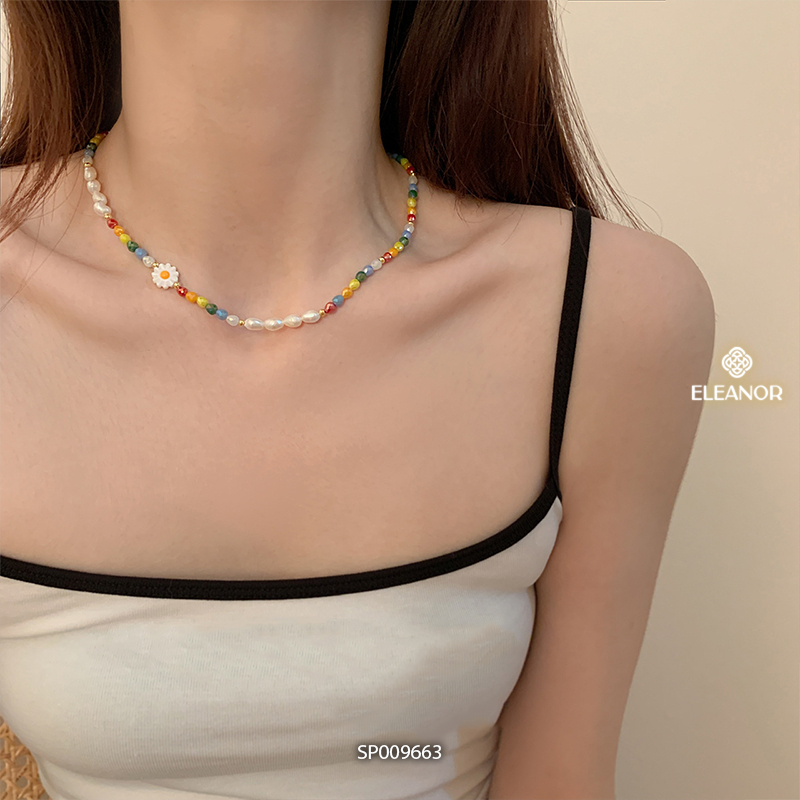 Dây chuyền nữ đi biển Eleanor Accessories sao biển đính charm nhiều màu phụ kiện biển vòng cổ 7419